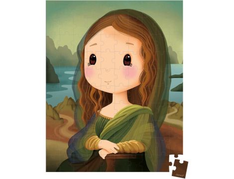 Puzzle w walizce Obraz inspirowany twórczością da Vinci Mona Lisa - 3
