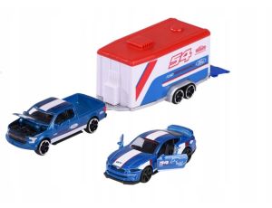 Majorette RACE TRAILER 212053111 Ford F-150 Raptor + Mustang GT przyczepa - image 2