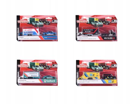 Majorette RACE TRAILER 212053111 Ford F-150 Raptor + Mustang GT przyczepa - 5