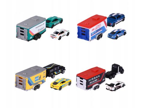 Majorette RACE TRAILER 212053111 Ford F-150 Raptor + Mustang GT przyczepa - 9