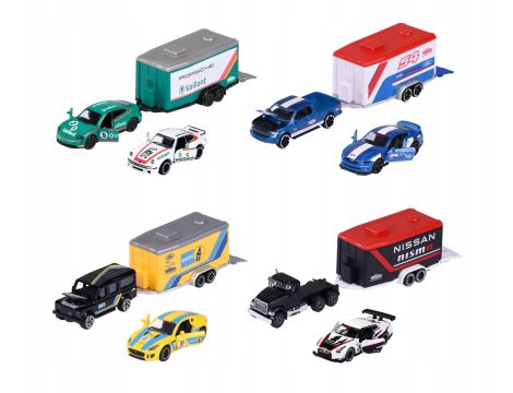 Majorette RACE TRAILER 212053111 Ford F-150 Raptor + Mustang GT przyczepa - 10
