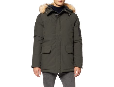 Kurtka parka męska, Khaki, rozmiar L Schott Nyc
