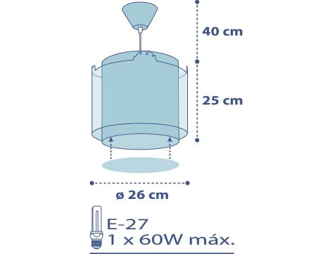 Lampa sufitowa Kids E27 wielokolorowy - 5