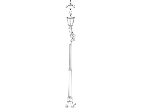 Lampa uliczna Eglo 60 W 0 lm zasilanie sieciowe - 5