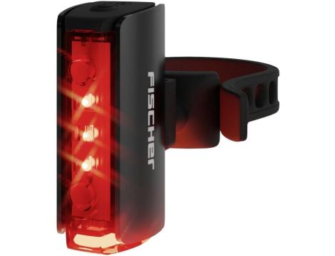 LAMPKA ROWEROWA TYLNA LED INTELIGENTNY SYSTEM TWIN STOP FISCHER - 2