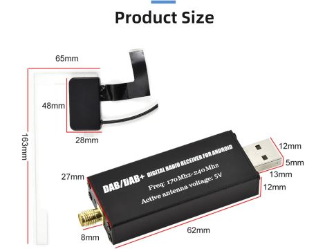 adapter USB z anteną, uniwersalny do radia samochodowego - 5
