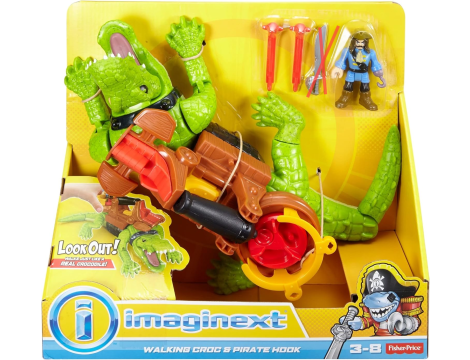 IMAGINEXT PIRAT HAK I KROKODYL ZESTAW Z FIGURKĄ POCISKAMI
