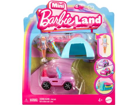 Barbie Mini BarbieLand Terenówka Zabawka auto i mini lalka Zestaw 4+ HYF43