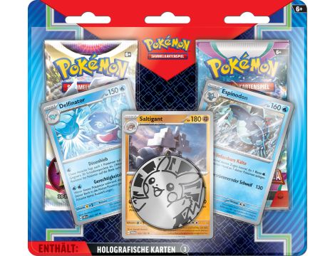 POKEMON TCG: ENTHALT ORYGINALNE KARTY POKEMON 2 BOOSTERY + MONETA