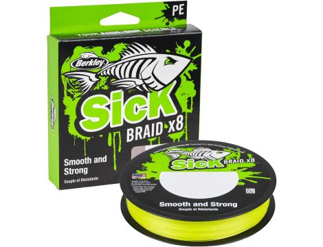 PLECIONKA BERKLEY SICK X8 MHI VIZ YELLOW-0,08mm - 2