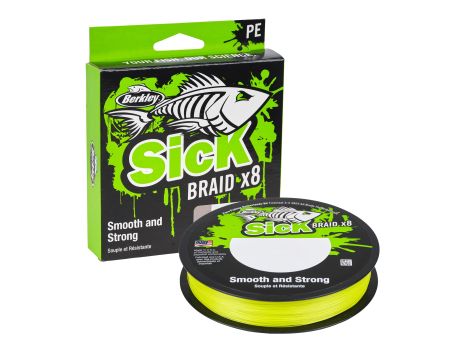PLECIONKA BERKLEY SICK X8 MHI VIZ YELLOW-0,08mm
