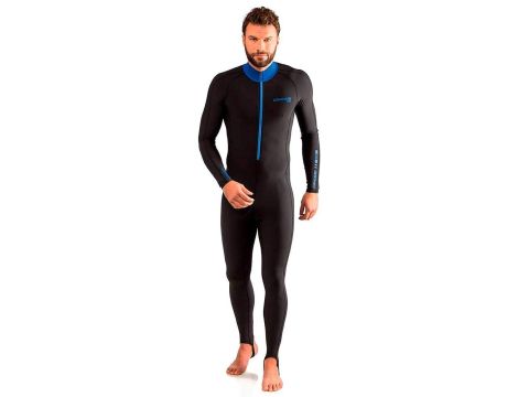 Cressi Men's 1mm One piece wetsuit Skin, Black Blue, L/4 UK