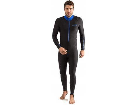 Cressi Men's 1mm One piece wetsuit Skin, Black Blue, L/4 UK - 2