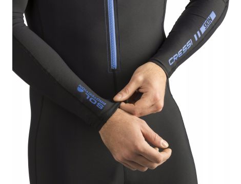 Cressi Men's 1mm One piece wetsuit Skin, Black Blue, L/4 UK - 4
