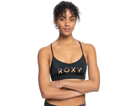 ROXY CZARNY TOP OD BIKINI LOGO (XS)