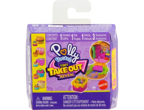 Polly Pocket Przekąski niespodzianki Mały zestaw kompaktowy i pojazd - 4