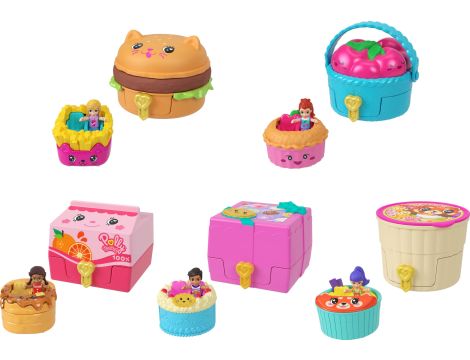 Polly Pocket Przekąski niespodzianki Mały zestaw kompaktowy i pojazd