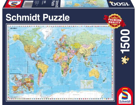 Puzzle Schmidt Spiele Premium Quality 1500 elementów Mapa świata