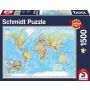 Puzzle Schmidt Spiele Premium Quality 1500 elementów Mapa świata - 3