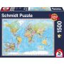 Puzzle Schmidt Spiele Premium Quality 1500 elementów Mapa świata - 2