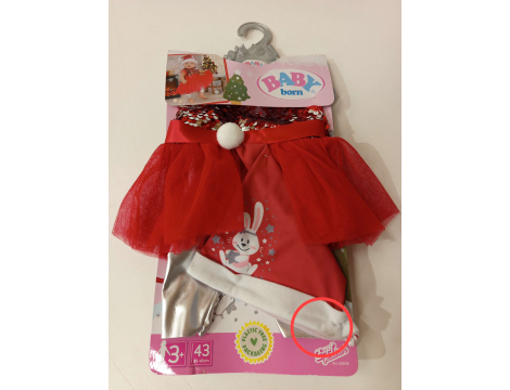 Sukienka dla lalki Baby Born świąteczna 43 cm - 2