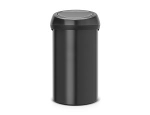 Kosz na śmieci stal nierdzewna Brabantia 60l czarny