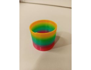 SPRĘŻYNA DO ZABAWY KOLOROWA TĘCZOWA PLASTIKOWA - image 2