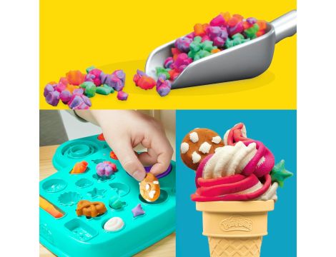 Ciastolina Zakręcone tęczowe lody | Lodziarnia, 5 pojemników Play-Doh - 7