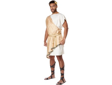 California Costumes grecki bóg toga męska Kremowy/złoty S-M - 4