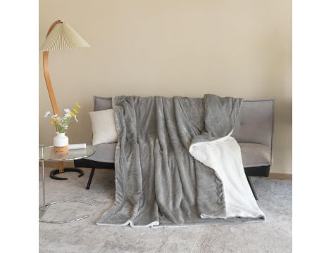 Koc szary 230 x 270cm - 3