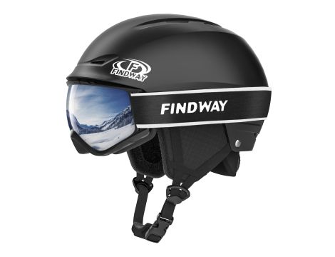 Kask narciarski z goglami (55-59cm) rozmiar M