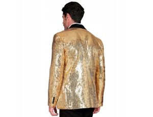 Marynarka męska złota cekiny disco sylwester XL - image 2
