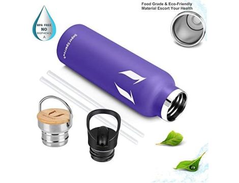 Bidon Super Sparrow 1000 ml róże i fiolety - 6