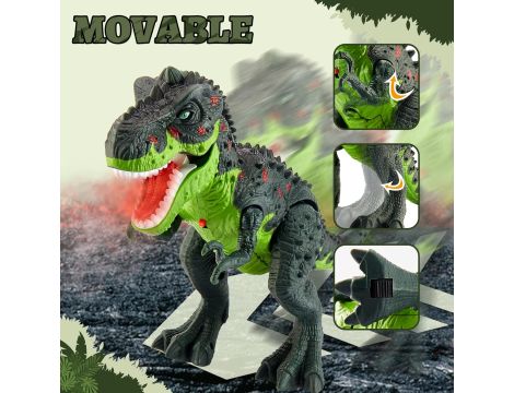 Zabawka dinozaurów z rozpylaczem, światłami i rykiem - 3
