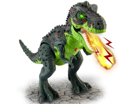 Zabawka dinozaurów z rozpylaczem, światłami i rykiem