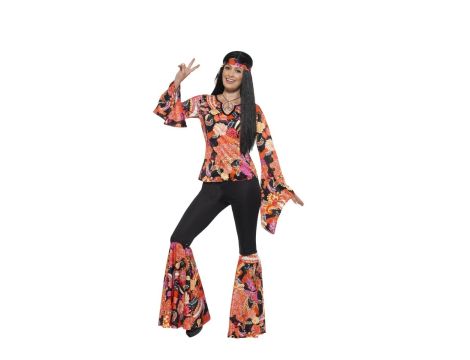 Strój Hipiski Kostium Przebranie Hippie Lata 70 M