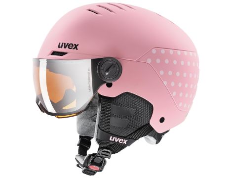 Kask narciarski Uvex Rocket Jr Visor r. S (51 - 55 cm) RÓŻOWY