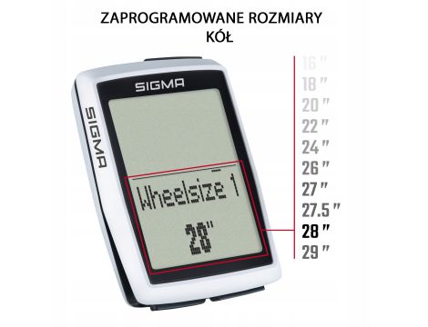 Licznik rowerowy bezprzewodowy Sigma BC 12.0 WL STS CAD - 8