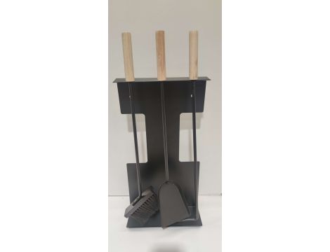 Relaxdays sztuće narzędzia kominkowe z uchwytem 66 x 28 x 11 cm - 2