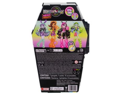 Monster High Frankie Stein Straszysekrety Seria 3 Neonowa Zestaw HNF79 - 11