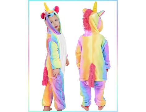 BIQIQI Piżama Jednorożec Onesie Dzieci Unisex Kostium - 6
