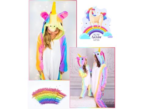 BIQIQI Piżama Jednorożec Onesie Dzieci Unisex Kostium - 8