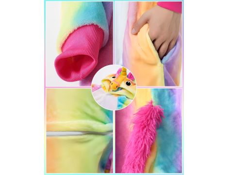 BIQIQI Piżama Jednorożec Onesie Dzieci Unisex Kostium - 5