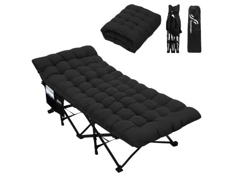 Łóżko polowe składane YITAHOME 190 cm x 71cm Łóżko kempingowe z materacem