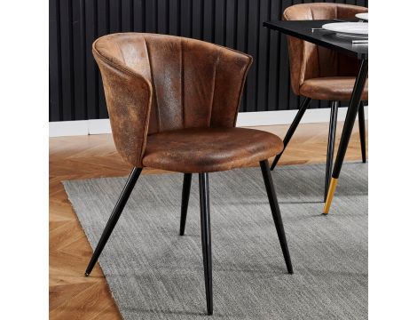 Fotel tradycyjny MEUBLE COSY brązowy - 3