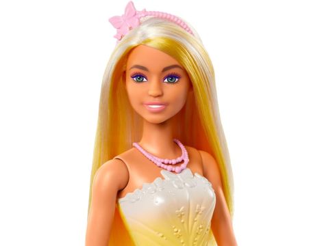 LALKA BARBIE KSIĘŻNICZKA z długimi włosami o żółtych pasemkach HRR09 - 3