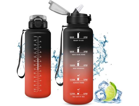Bidon Czarno-Czerwony 1500ml Vikaster Sports - 2