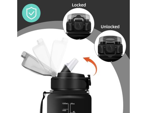 Bidon Czarno-Czerwony 1500ml Vikaster Sports - 3