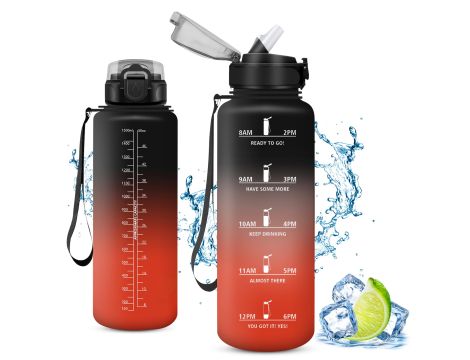 Bidon Czarno-Czerwony 1500ml Vikaster Sports