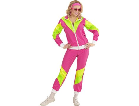 Strój dresiara dres lata 80 sportowiec różowy rozmiar L - 3
